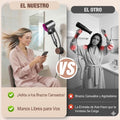 Soporte manos libres para secador SEANCHEER, giratorio 360°, ajustable y fácil de instalar sin perforar.